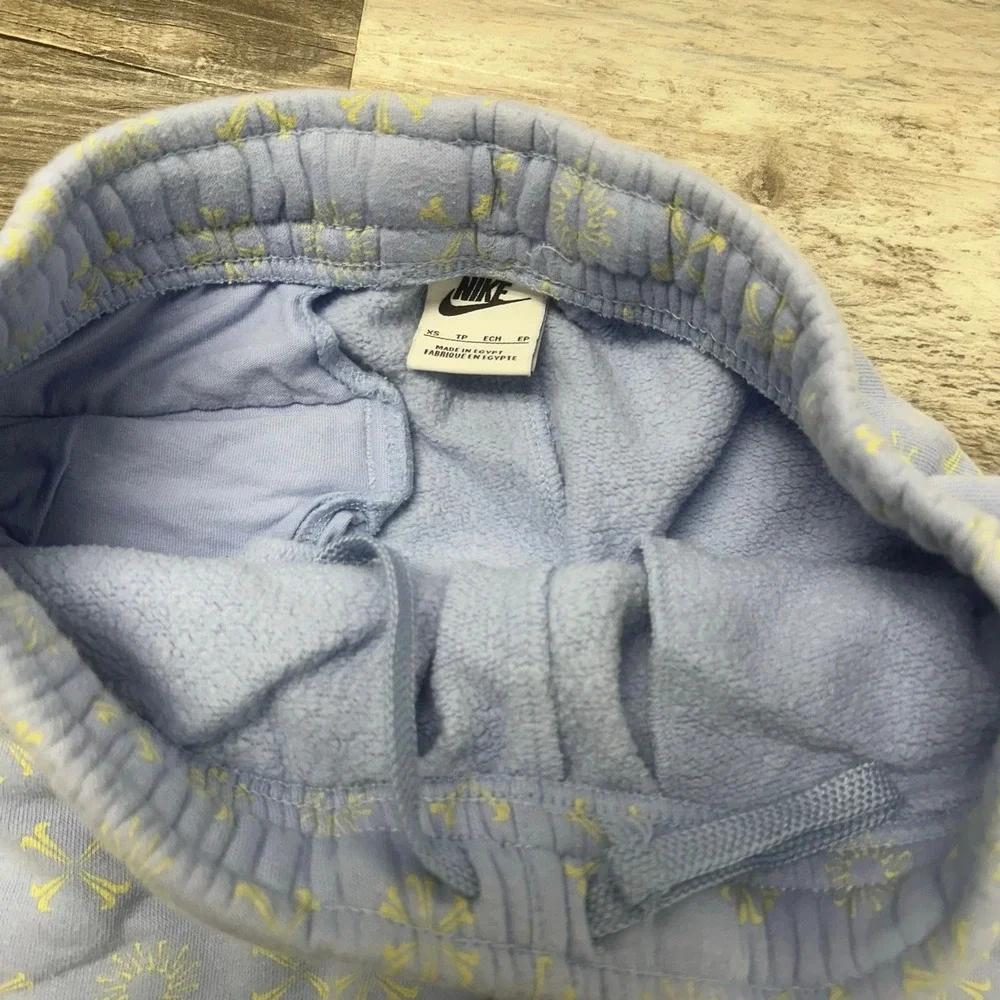 Nike Joggers‎ Baby Blue Yellow Sun AOP Women's XS Sporty Athleisure Sweatpants